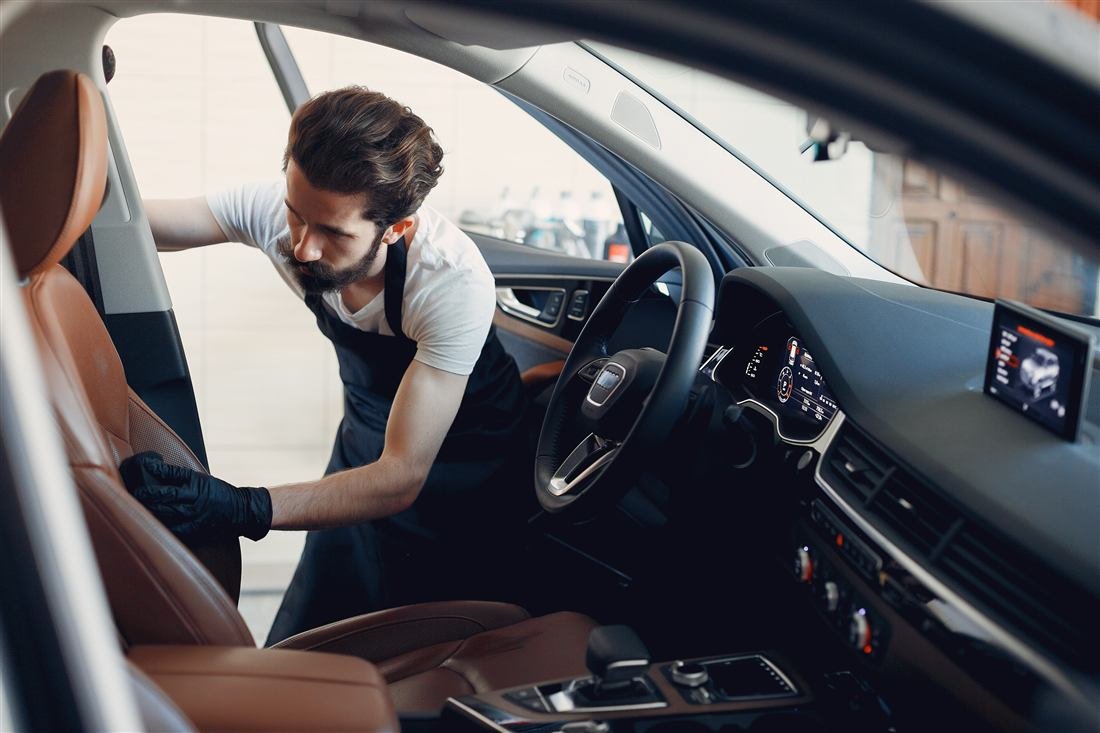 Detailed premium car interior